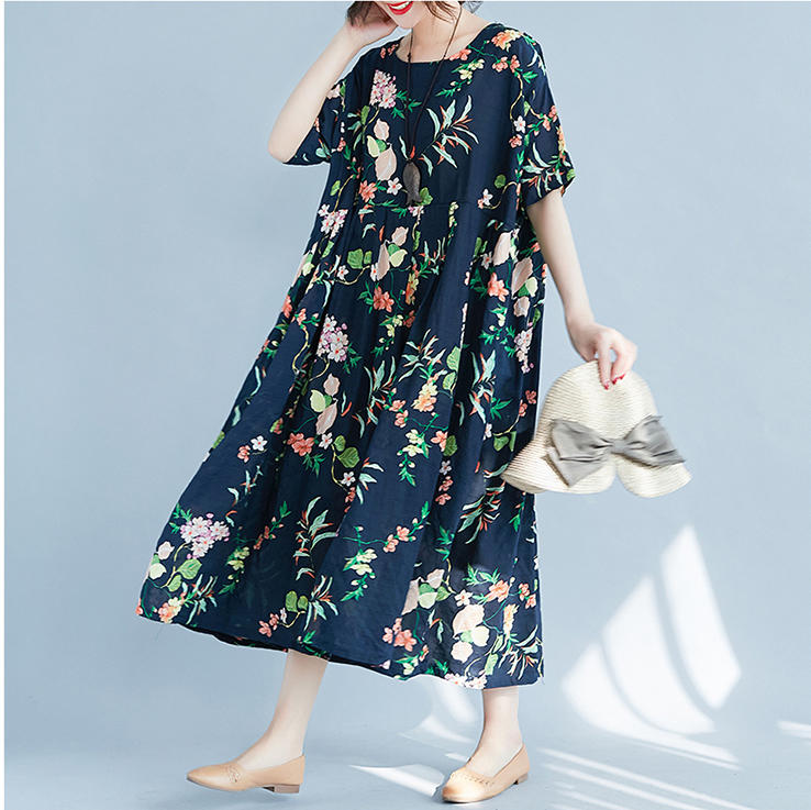 OEM Fashion Navy Plus Size Dress