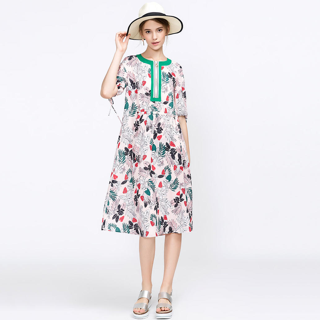 Custom Printing Woman Dress Summer
