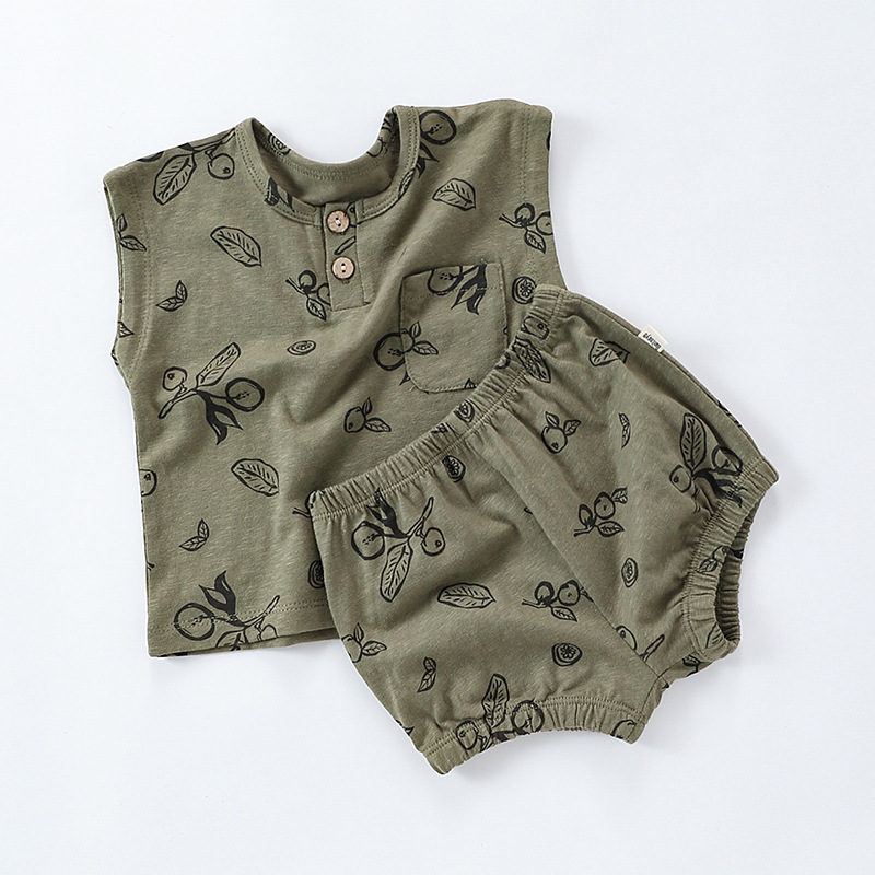 Newborn Baby Summer Cute Print Home Set